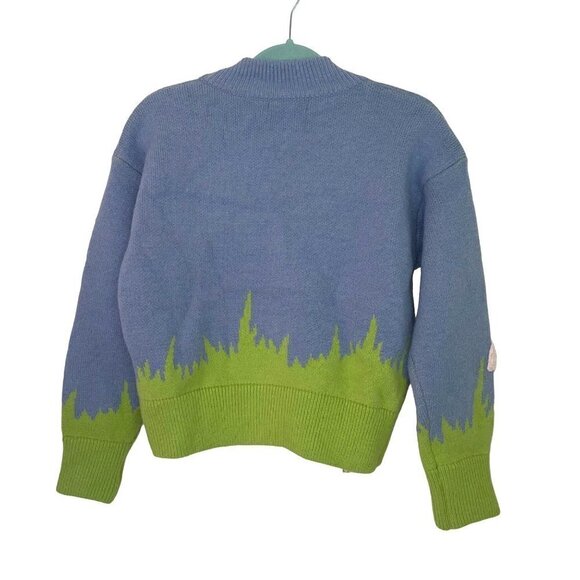 Blank Palette Womens Cardigan Jacket Size Medium Zoo Theme Applique Acrylic - Picture 2 of 13